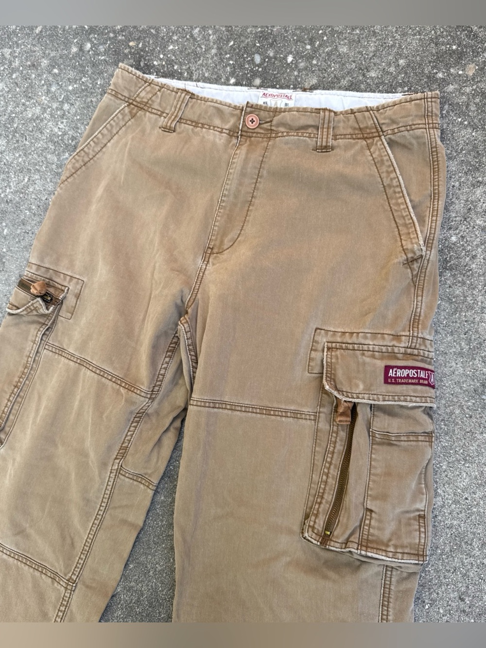 Vintage Y2K Aeropostale Cargo Pants Mens 34 Paratrooper Baggy 2000s Surplus